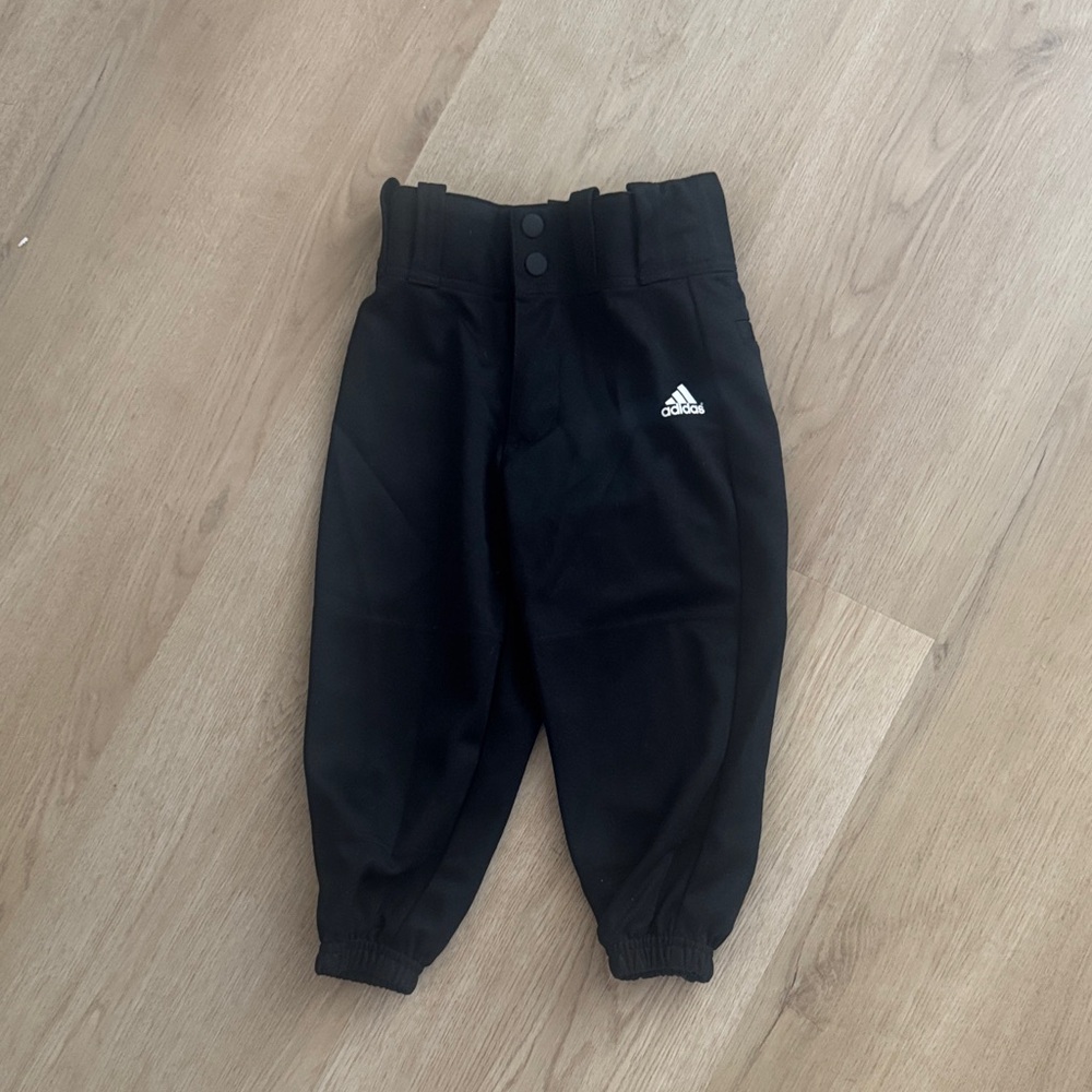 Adidas Kids Black Baseball Pants with Logo